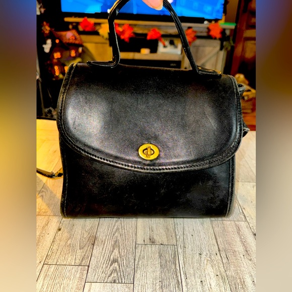 ショルダーバッグ Vintage Coach Manor Bag (Black Leather) Vintage Coach Bag Tour | Manor Bag | Cristina Moda Vintage Shop